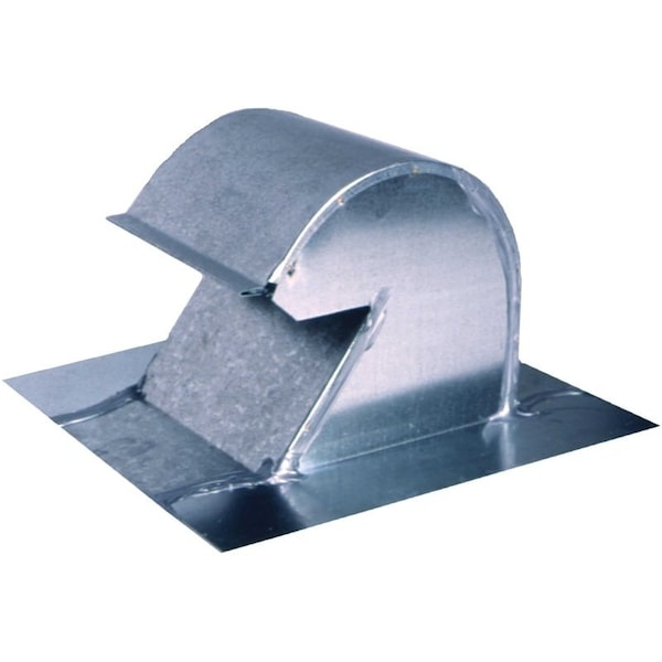Gooseneck Vent, 10 in OAL, 10 in OAW, Steel, Mill, Galvanized