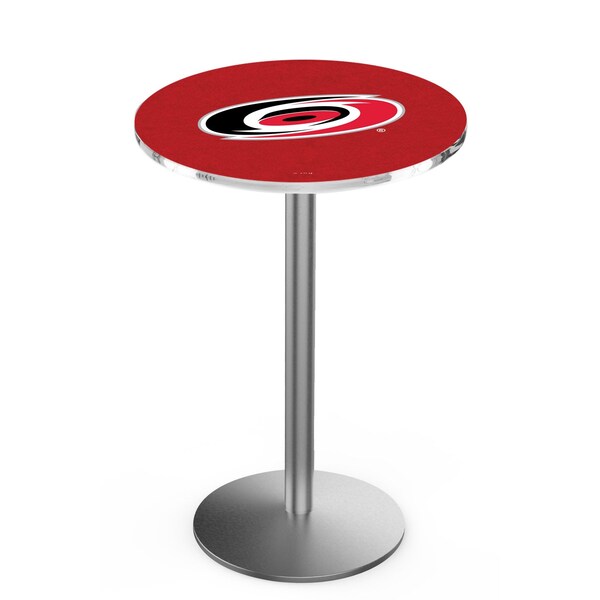 42" Stainless Steel Carolina Hurricanes Pub Table, 36" dia. Top