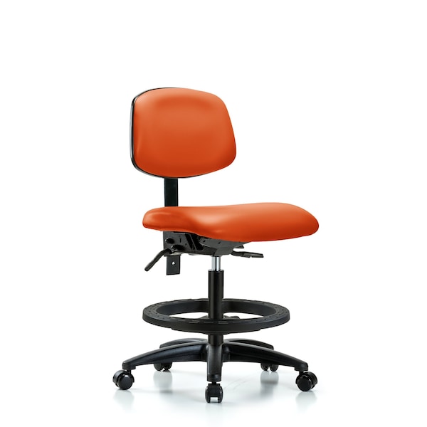 Chair, Vin, Med Bench, Tilt BF Cast, Orange, No Arms, 22" to 29" Height, Orange Kist