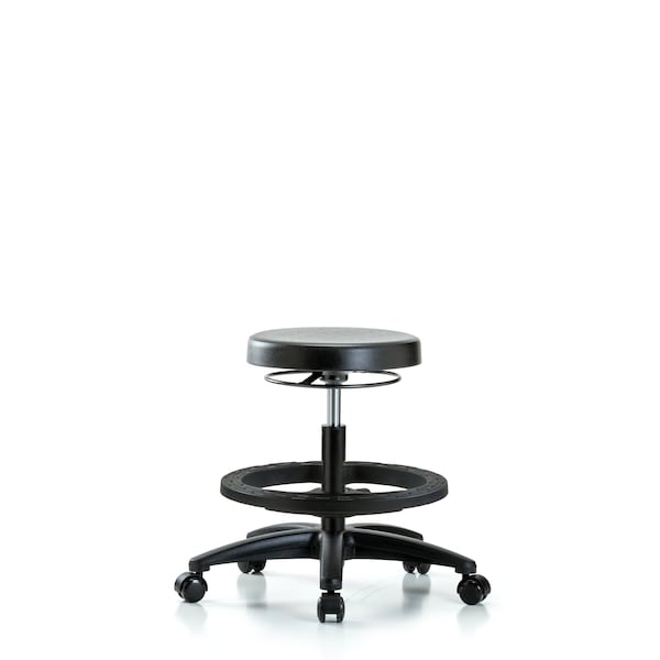 Bench Stool, Med, Poly, BF, Casters
