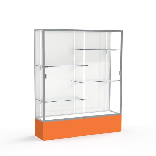 Spirit Floor Display Case 60x72x16, White, Satin