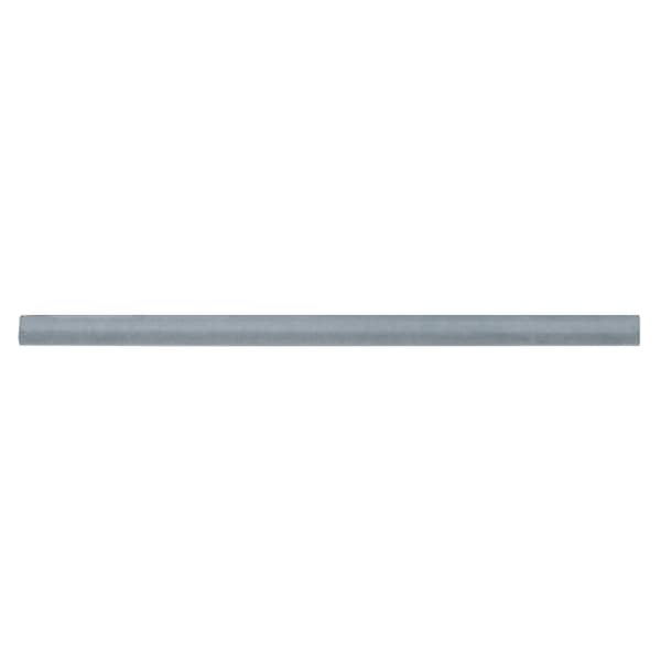 Renzo Sky Quarter Round Molding 0.6" X 12" Glossy Ceramic Wall Tile, PK42