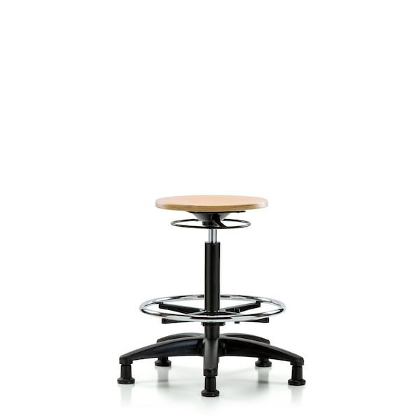 Bench Stool, Hi, Wood, CF, Glides