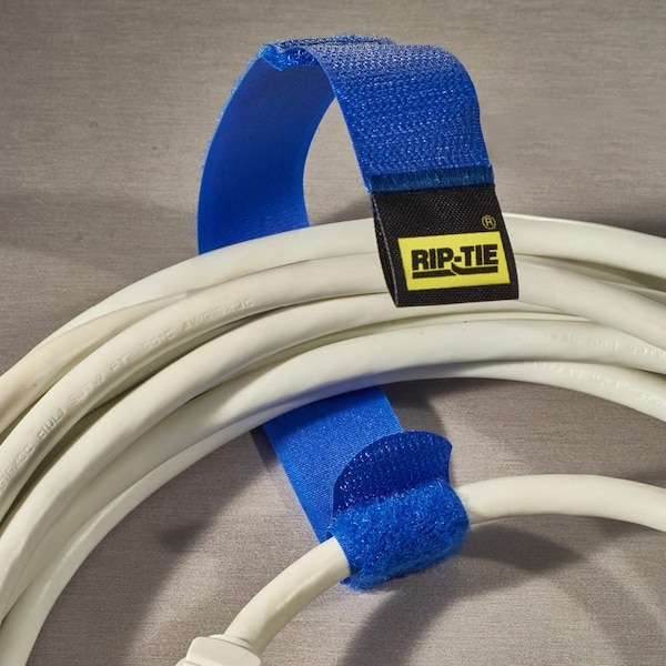 Cable Tie Strap, 6 in L, 1 in W, 1-1/2 in Max Bundle Dia., Black, Nylon Tie, 90 lb Strength, 10 PK
