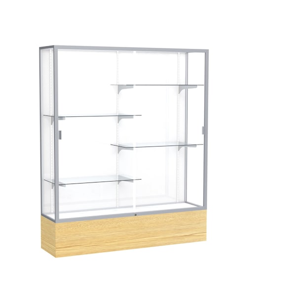 Floor Display Case 60x72x16, White, Satin
