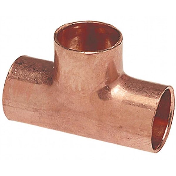 3/4 in. x 3/4 in. x 1/2 in. Wrot Copper C x C x C Tee