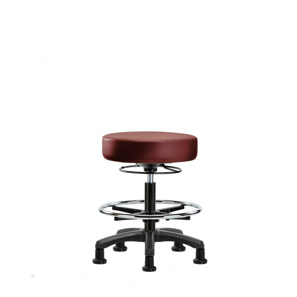 Vinyl Mini-Stool, Med Bench, CF, Glides, Borscht