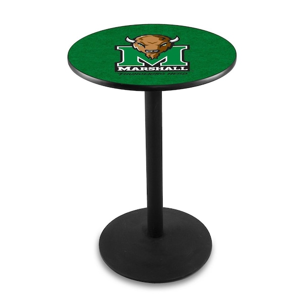 42" Blk Wrinkle Marshall Pub Table, 36" dia. Top