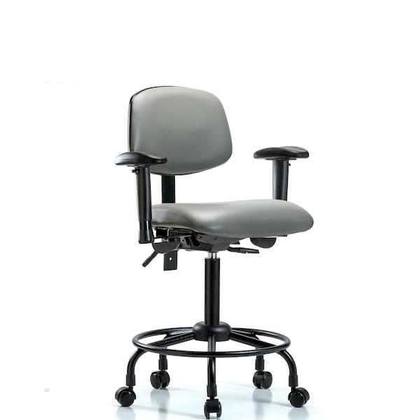 Vinyl Chair, Vinyl, Adjustable Arms