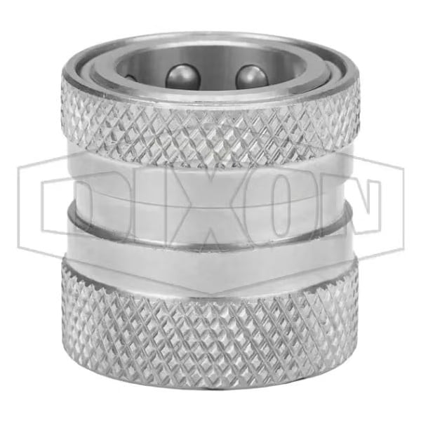 The Right Connection DGH Unvalved Garden Hose Quick Connect Female Coupler, FGHT End Style, 303 SS