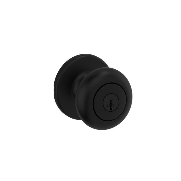 Cove Knob Entry Door Lock SmartKey New Chassis with 6AL Latch and RCS Strike Matte Black Finish