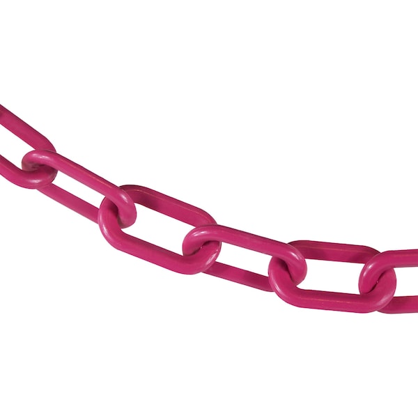 2" x 100' Safety Pink Plastic Safety Chain