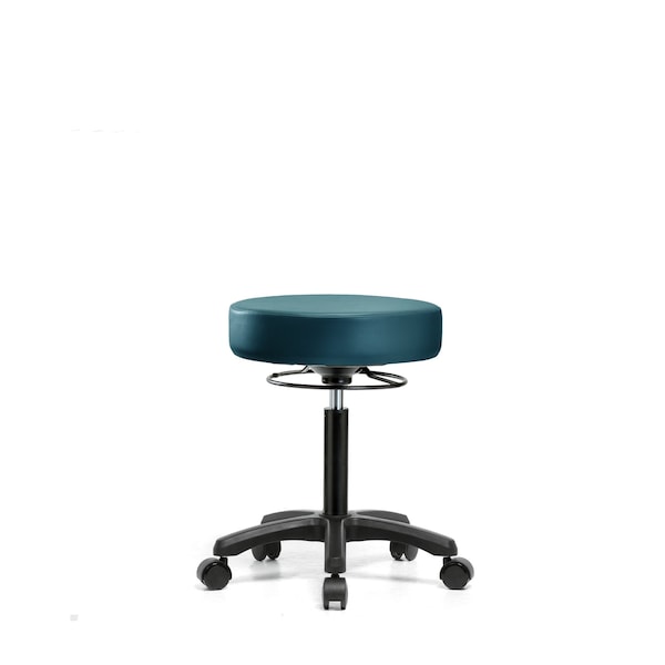 Vinyl Mini-Stool, Med Bench, Casters, Royal