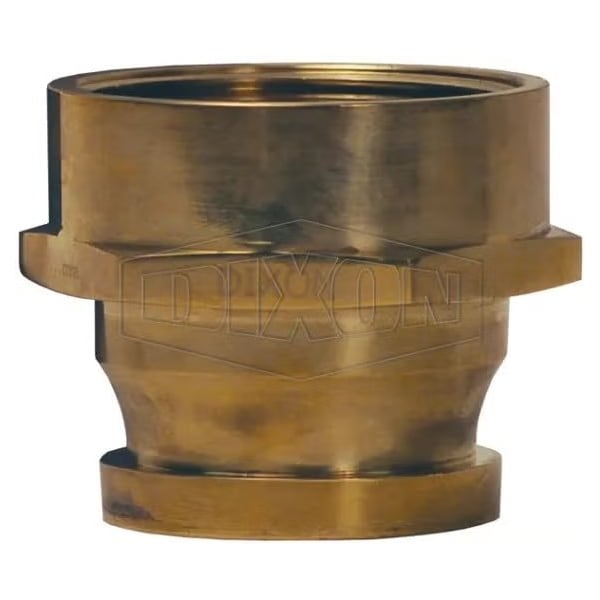 The Right Connection Fire Hose Adapter, 2-1/2 in Nominal, MBRIT x FNST End Style, Brass, Domestic