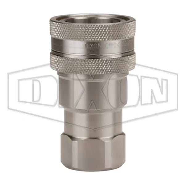 DQC K Interchange Female Coupler, 3/4-14 Nominal, Female NPTF, 316 SSss Steel