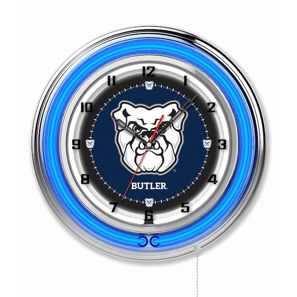 Butler University Double Neon 19" Clock