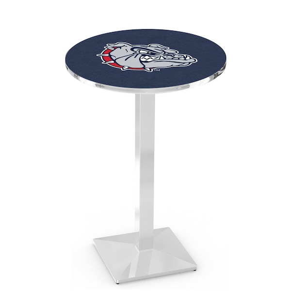 42" Chrome Gonzaga Pub Table, 36" dia. Top