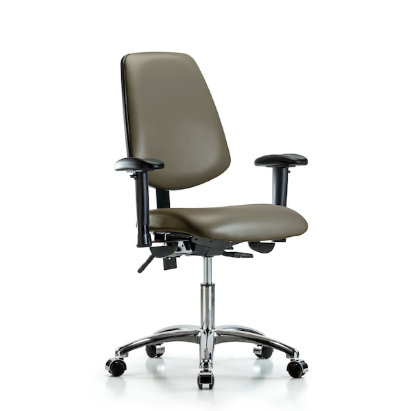Vinyl Chair, Vinyl, Adjustable Arms