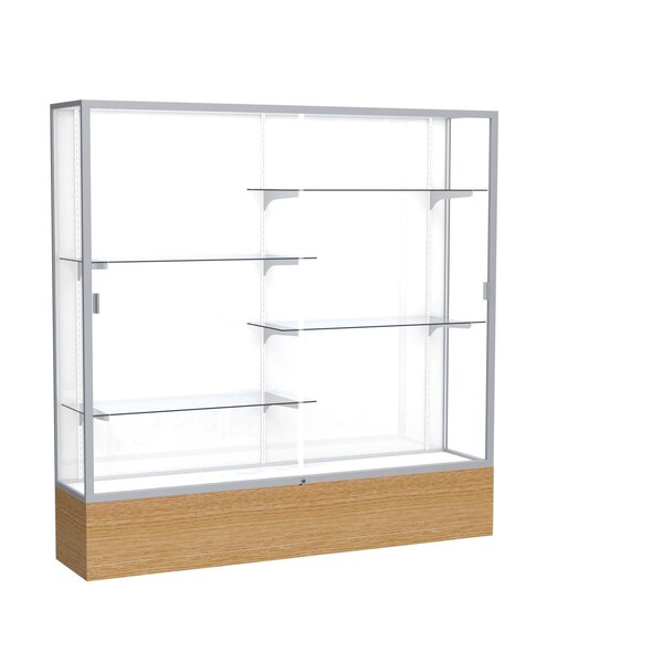 Floor Display Case 72x72x16, White, Satin