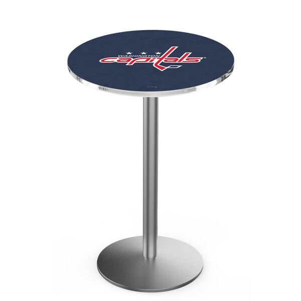 42" Stainless Steel Washington Capitals Pub Table, 36" dia. Top