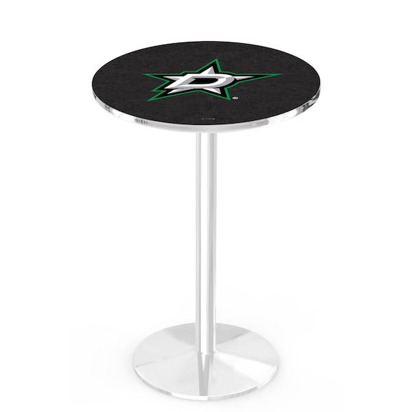 42" Chrome Dallas Stars Pub Table, 36" dia. Top