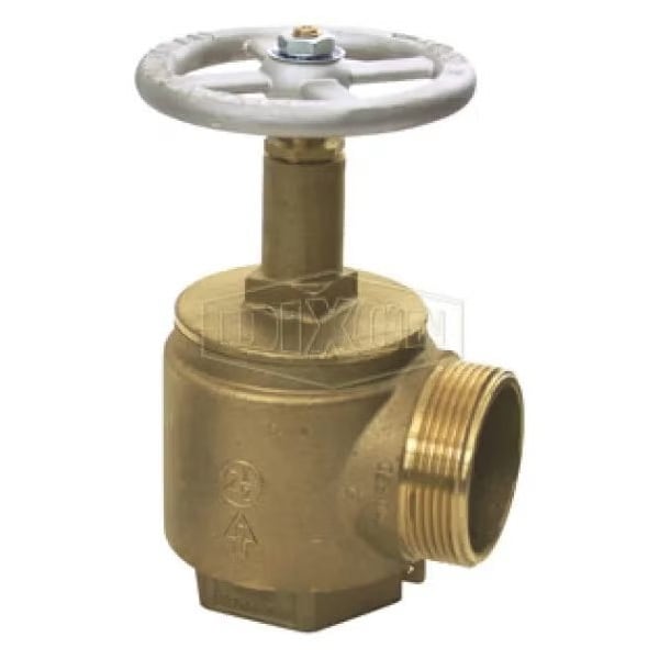 Angle Hose Valve with Aluminum Hand wheel, 1-1/2 x 1-1/2 in Nominal, MNPT x FNPT End Style, 300 psi
