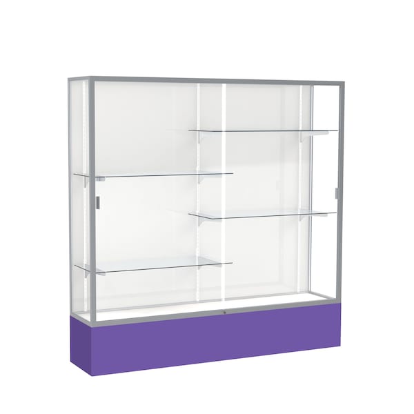 Spirit Floor Display Case 72x72x16, White, Satin
