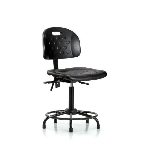 Newport Med Bench Chair, RT, Tilt Glides, No Arms, 22" to 30" Height, Black; Blue