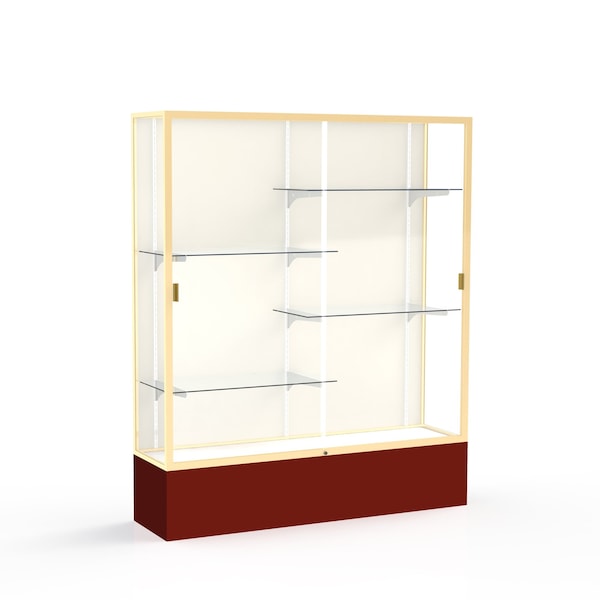Spirit Floor Display Case 60x72x16, Plaque, Champange