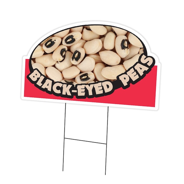 Black Eyed Peas Die Cut Yard & Stake plastic coroplast window, C-DC-1824-Black Eyed Peas19