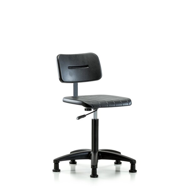 Basic Poly Med Bench Chair, Glides, Polyurethane, 19-1/2" to 27-1/2" Seat Height, Non-Marring Glides