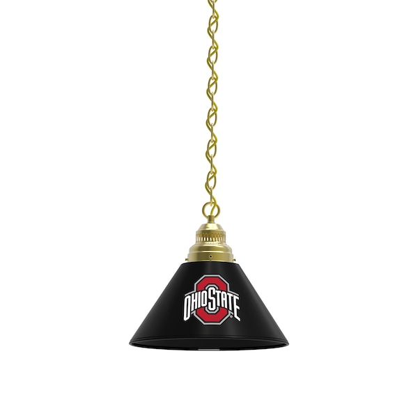 Ohio State Pendant Light, Brass Fixture