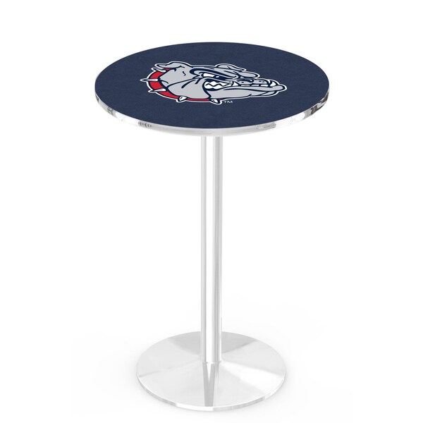 42" Chrome Gonzaga Pub Table, 36" dia. Top