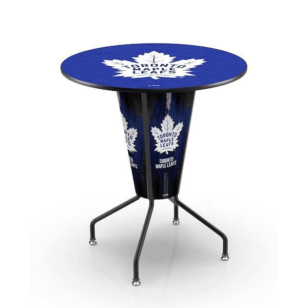 Lighted 42" Black Toronto Maple Leafs Pub Table