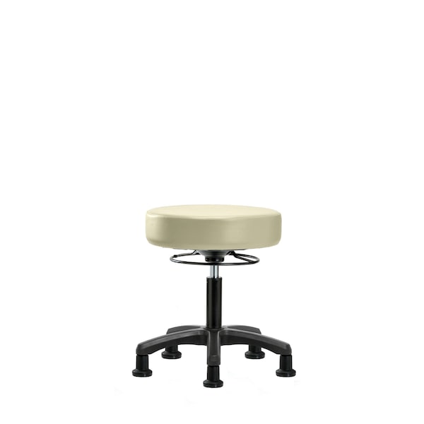Desk Mini-Stools, Vinyl, Glides, Wht