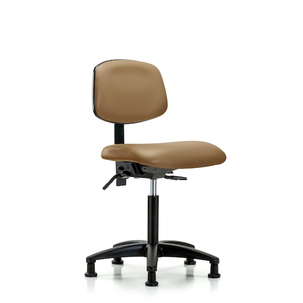 Chair, Vinyl, Med Bench, Glides, Taupe, No Arms, 22" to 29" Height, Taupe
