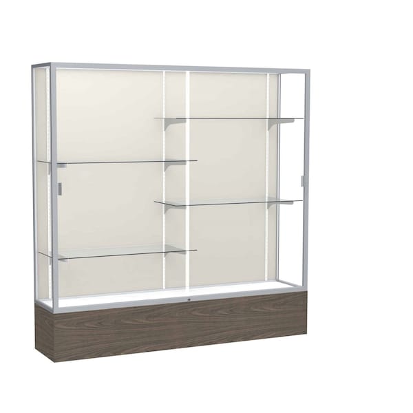 Floor Display Case 72x72x16, Plaque, Satin