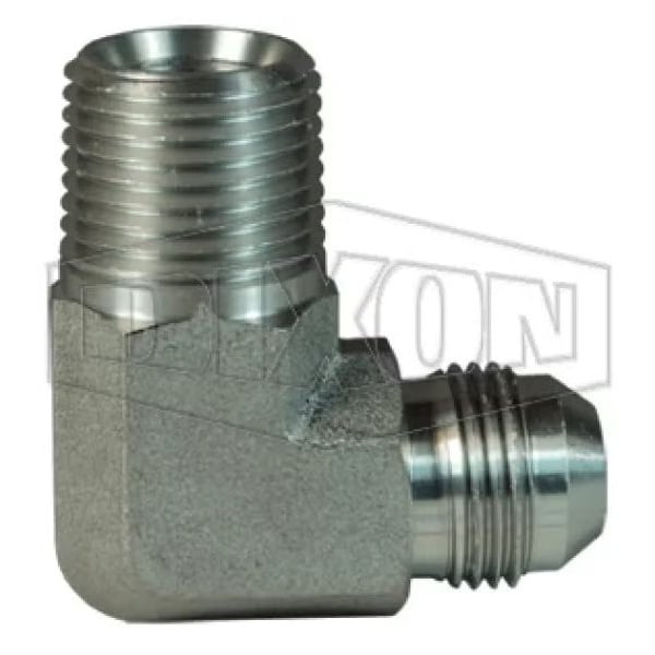 The Right Connection Flare to Pipe Elbow, 1-1/6-12 x 3/4-14 Nominal, 37Deg Male JIC Flare x Male NPT