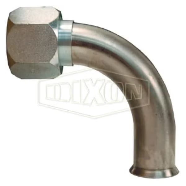 90Deg Hose Elbow, 1-1/16-12 x 3/4 in, 37Deg Female SAE/JIC x Weld
