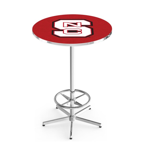42" Chrome North Carolina State Pub Table, 36" dia. Top