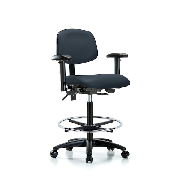 Chair, Fab, Med Bench, RT Tilt AA Cast, Blu, No Arms, 26" to 35" Height, Imperial Blue