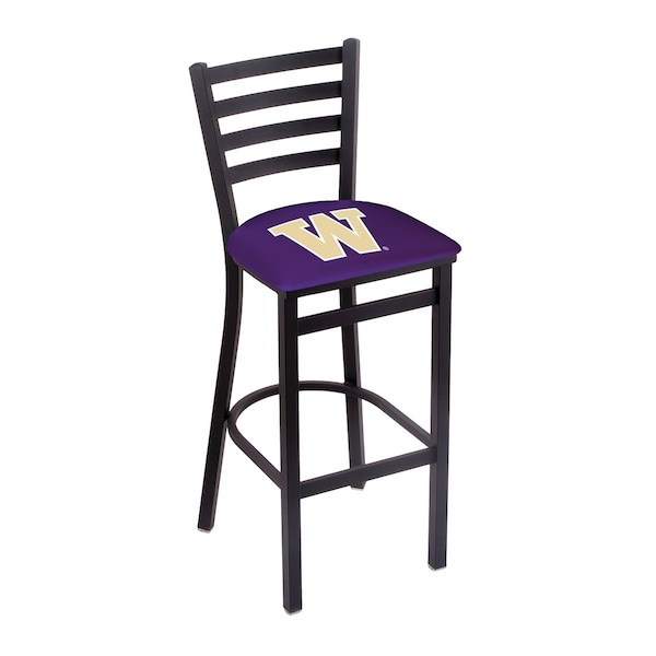 25" Blk Wrinkle Washington Stationary Counter Stool, Ladder Back