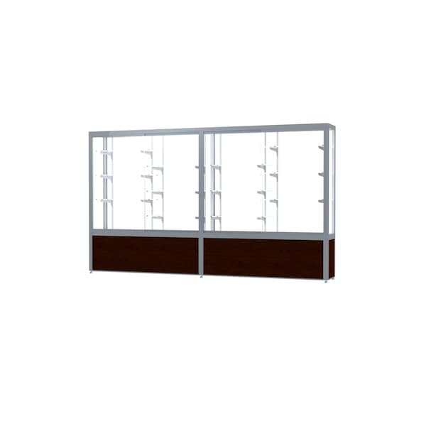 Display Case 120x66x16, Satin, Walnut