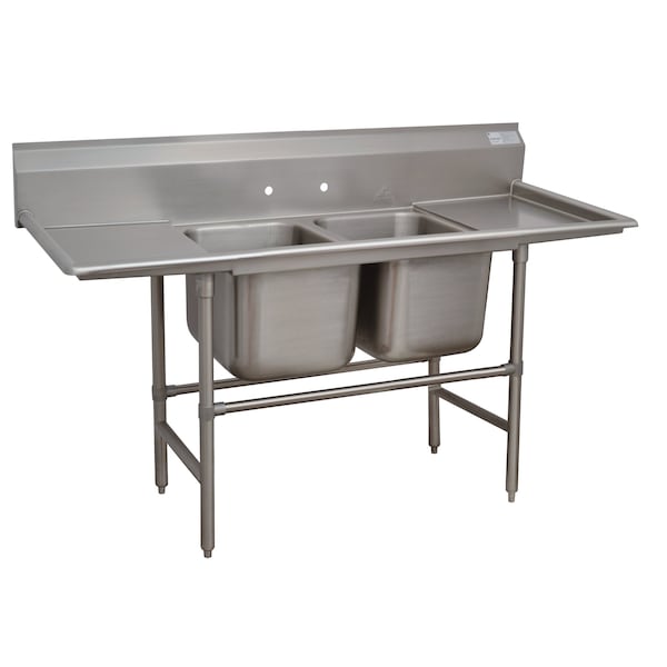 Regaline Sink 2-compartment with left & right-hand drainboards