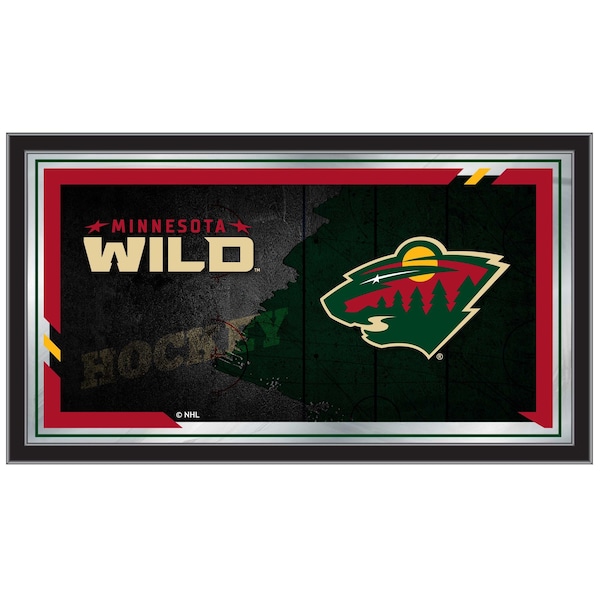 Minnesota Wild 15" x 26" Hockey Collector Mirror by Holland Bar Stool Company