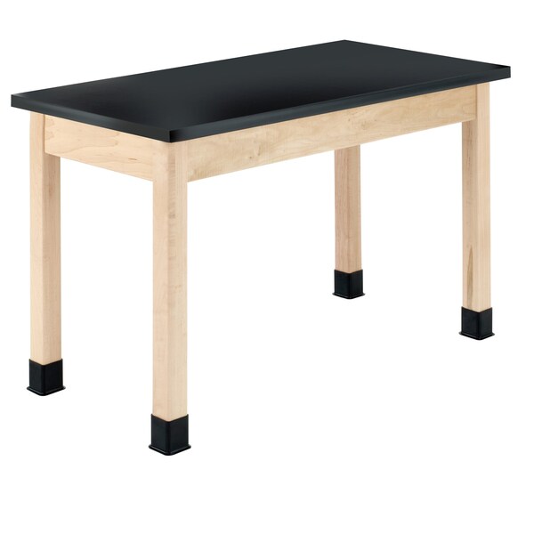 Plain Apron Table, Red Oak, Wood Surface, 48" L x 48" W