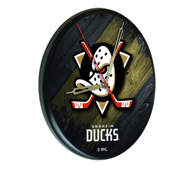 Anaheim Ducks 13" Solid Wood Clock