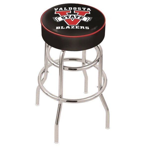25" Valdosta State Cushion Seat, 2-Ring Chrome Swivel Bar Stool