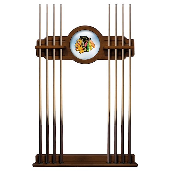 Chicago Blackhawks Cue Rack in Chardonnay Finish