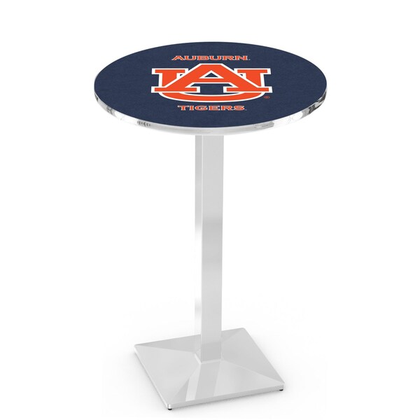 42" Chrome Auburn Pub Table, 36" dia. Top